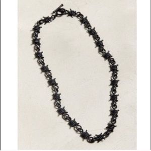 Black barbed wire necklace